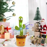 Dancing Cactus Toy, Wriggle  Singing for Babies  Kids, Plush Electronic Toys, Voice Recording Repeats-thumb3