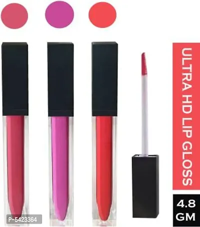 Professional Make-up A Revolutionary Long Lasting Ultra HD Matte Lip Gloss Waterproof Pack Of 3-thumb0