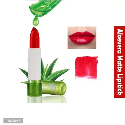 Long Lasting Waterproof Aloevera Flavour Red Matte Lipstick-thumb0