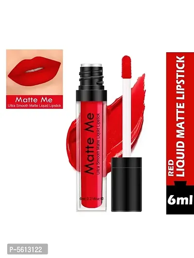 Matte Me Liquid Red Lipstick Waterproof Long Lasting For Best Lip Make-up-thumb0