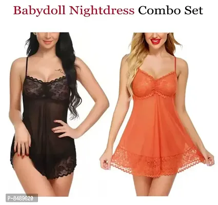 Adorable Attractive Hot amp; Sexy Baby dolls Dresses Nightwear Night suit Sexy Night Dresses Free Size (28 to 36 Inch)