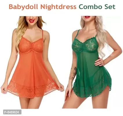 Adorable Attractive Hot amp; Sexy Baby dolls Dresses Nightwear Night suit Sexy Night Dresses Free Size (28 to 36 Inch)