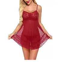 Adorable Attractive Hot amp; Sexy Baby dolls Dresses Nightwear Night suit Sexy Night Dresses Free Size (28 to 36 Inch)-thumb4