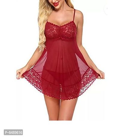 Adorable Attractive Hot amp; Sexy Baby dolls Dresses Nightwear Night suit Sexy Night Dresses Free Size (28 to 36 Inch)-thumb5