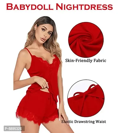 Adorable Women Attractive Baby dolls Dresses Nightwear Sexy Night Dresses Free Size (28 to 36 Inch)-thumb0