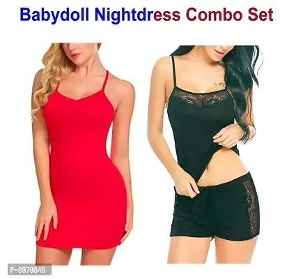 Adorable Women Baby Dolls with Night Dresses for Women Combo