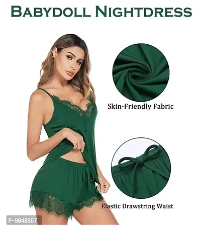 Adorable Women Attractive Baby dolls Dresses Nightwear Sexy Night Dresses Free Size (28 to 36 Inch) Combo-thumb2