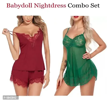 Womens New Fancy Stylish Baby Dolls Nightwear  Sexy Hot Night Dresses