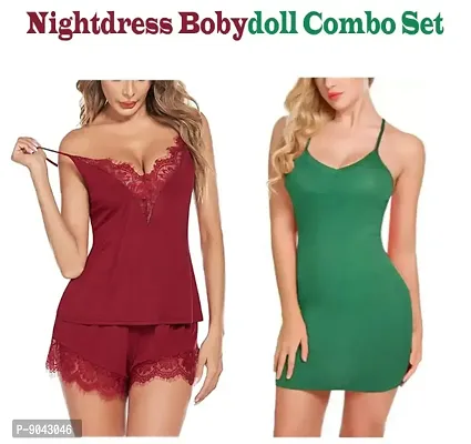 Womens New Fancy Stylish Baby Dolls Nightwear  Sexy Hot Night Dresses