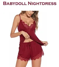 Womens New Fancy Stylish Baby Dolls Nightwear  Sexy Hot Night Dresses-thumb4