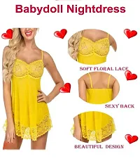 Womens New Fancy Stylish Baby Dolls Nightwear  Sexy Hot Night Dresses-thumb2