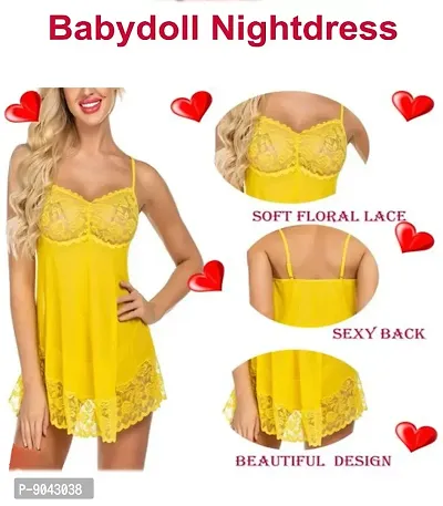 Womens New Fancy Stylish Baby Dolls Nightwear  Sexy Hot Night Dresses-thumb3