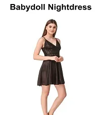 Adorable Women Attractive Baby dolls Dresses Nightwear Sexy Night Dresses Free Size (28 to 36 Inch) Combo-thumb1