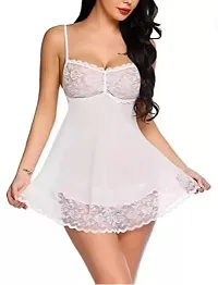 Womens New Fancy Stylish Baby Doll Dresses Night dresses and Womens Lingerie Set Combo-thumb2