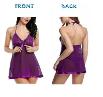 Attractive Baby dolls Sexy Night Dresses For Womens Free Size (28 to 36 Inch) Combo Set-thumb3