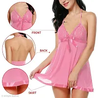 Adorable Women Attractive Baby dolls Dresses Nightwear Sexy Night Dresses Free Size (28 to 36 Inch) Combo-thumb4