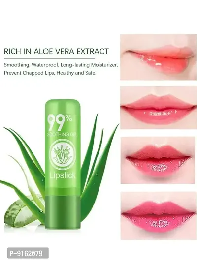 Aloe Vera Extract Smoothing Long-Lasting Pink Magic Color Changing Lip Balm.