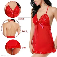 Attractive Hot Baby dolls Dress Sexy Night Dresses For Womens Free Size (28 to 34 Inch) Combo Set-thumb4