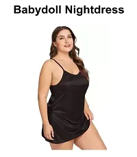 Women Attractive Hot Baby dolls Dresses Nightwear Sexy Night Dresses Free Size (28 to 36 Inch) Combo-thumb1