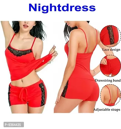 Adorable Women Hot Baby dolls Dresses Nightwear Sexy Night Dresses Free Size (28 to 36 Inch) Combo-thumb2