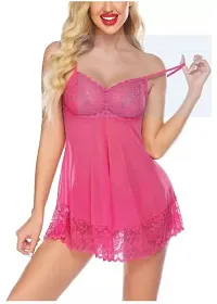 Adorable Women Hot Baby dolls Dresses Nightwear Sexy Night Dresses Free Size (28 to 36 Inch) Combo-thumb4