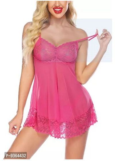 Adorable Women Hot Baby dolls Dresses Nightwear Sexy Night Dresses Free Size (28 to 36 Inch) Combo-thumb5