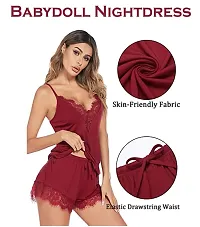 Adorable Women Hot Baby dolls Dresses Nightwear Sexy Night Dresses Free Size (28 to 36 Inch) Combo-thumb4