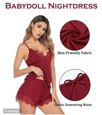 Adorable Women Hot Baby dolls Dresses Nightwear Sexy Night Dresses Free Size (28 to 36 Inch) Combo-thumb5