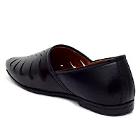Stylish Black Loafer Juti For Men-thumb2
