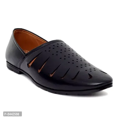 Stylish Black Loafer Juti For Men-thumb4