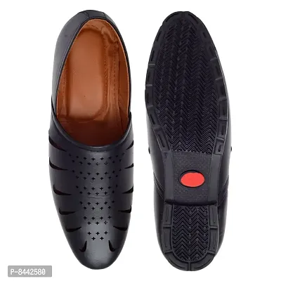 Stylish Black Loafer Juti For Men-thumb5