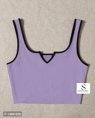 SLEEVELESS SHAPE ROUND NECK CROP TANK TOP FOR WOMENS AND GIRLS