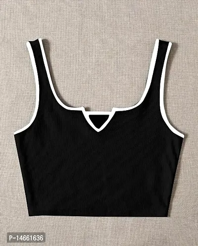 SLEEVELESS SHAPE ROUND NECK CROP TANK TOP FOR WOMENS AND GIRLS
