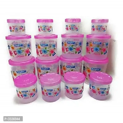 Useful Pink Twister Plastic Containers(Pack Of 16)
