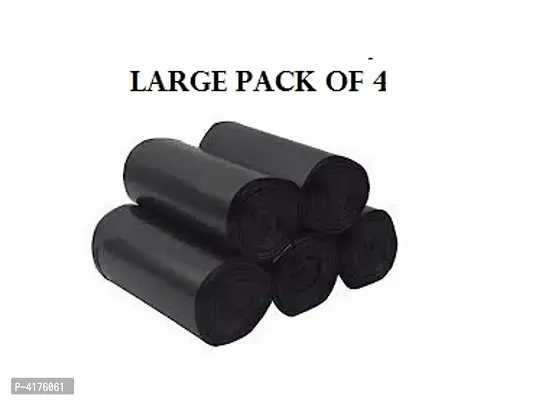 Large Garbage Bags/Trash Bags/Dustbin Bags (24 X 32 Inches) Pack of 4 (60 Pieces) 15 Pcs Each Pack-thumb0