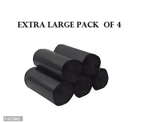 Extra Large Garbage Bags/Trash Bags/Dustbin Bags (30 X 37 Inches) Pack of 4 (60 Pieces) 15 Pcs Each Pack-thumb0