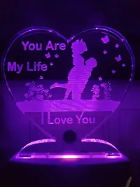 You Are My Life Love Couple Night Lamp 3D Beautiful Illumination For Home Bedroom With 7 Color Led Changing Light Night Lamp And Office Night Lamp-thumb3