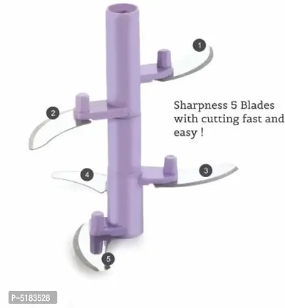 Turbo Chopper, Cutter, Whisker, Mixer for Kitchen, 5 Stainless Steel Blade + Whisker Blade,Purple,900 ML Vegetable Chopper Vegetable and Fruit Chopper, Dori chopper Vegetable Chopper-thumb2