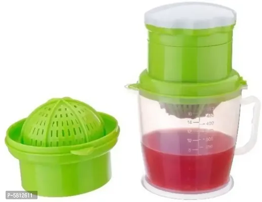 2-in-1 Nano Fruit Juicer for Orange  Grapes | Manual Hand Juicer with Strainer and Container | Multi Use Juicer | Suitable for Any Small Place - ORANGE  (Orange Pack of 1)