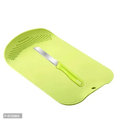 Plastic 2 in 1 Rice Bowl and Chopping Board - Multicolor Plastic Cutting Board Plastic Cutting Board-thumb3