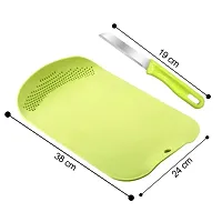 Plastic 2 in 1 Rice Bowl and Chopping Board - Multicolor Plastic Cutting Board Plastic Cutting Board-thumb3