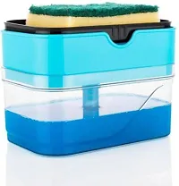 Shop 2 in 1 Soap Pump Plastic for Dishwasher Liquid with 1 sponge Liquid Dispenser 400 ml Liquid, Shampoo Dispenser  (Multicolor)-thumb1