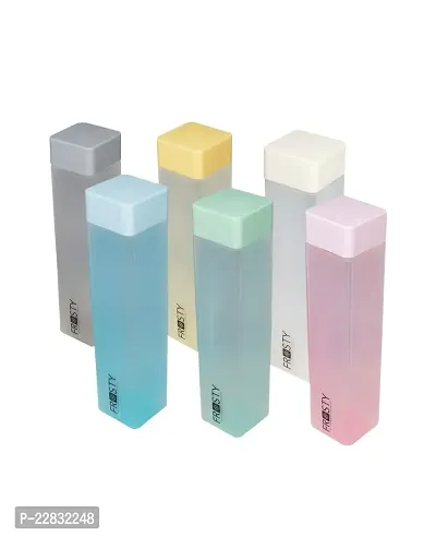 Premium Quality Square Shape water bottle set of fridge bottles plastics 1000 ml Bottle  (Pack of 6, Multicolor, Plastic)