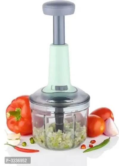 Useful Green Stainless Steel Quick Handy Vegetable Chopper-thumb0