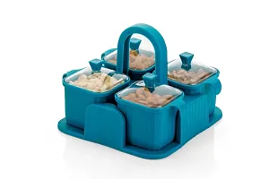 Multipurpose 4 Jar Dryfruit Set / Candy, Chocolate, Snacks Storage Jar, Masala Jar Set (Multicolor)-thumb4