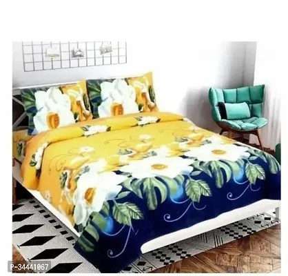 Beautiful Printed Cotton Double Bedsheet With 2 Pillow Covers