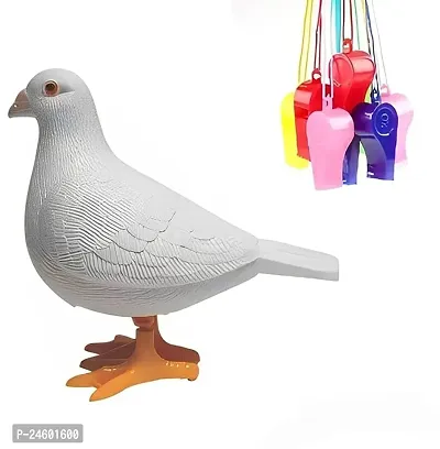 New Plastic Bird Figure Kids Toy, Key Start, Pigeon Tak Tak Sound Multicolor + 1 Pcs Whistle