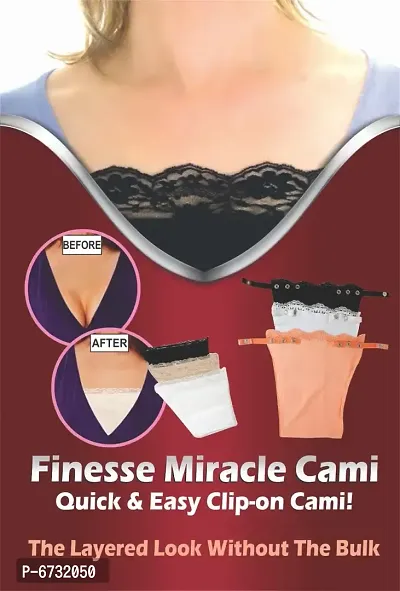 Finesse Miracle Cami - Clip-on Mock Camisole set of 3