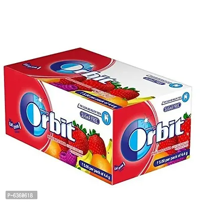 Orbit Mixed Fruit Flavoured Sugar Free Chewing Gum, 4.4g (Pack of 96)-thumb0