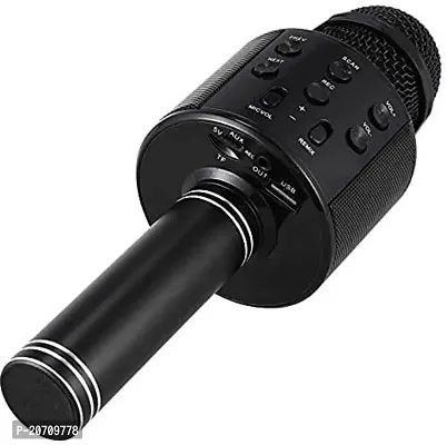 Handheld Wireless Mic Multi-Function Bluetooth Karaoke Singing Mic Handheld Wireless Mic Multi-Function Bluetooth Karaoke Singing Mic (Black)-thumb0